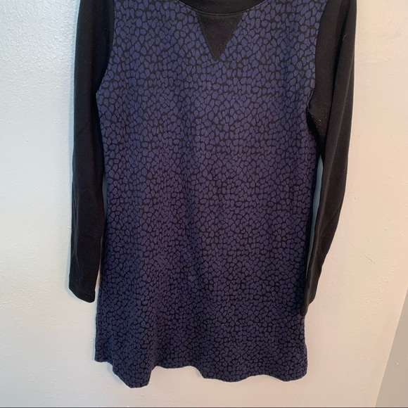 Apt. 9 Sweater Dress Navy Black Giraffe Print - Picture 3 of 10